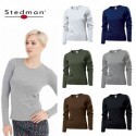 T-SHIRT STEDMAN ST2140 CONFORT DONNA COTONE MANICA LUNGA 