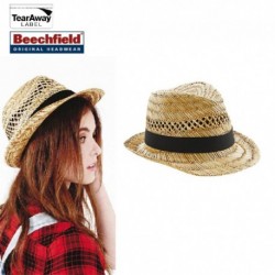 CAPPELLO BEECHFIELD ESTIVO B730 D UNISEX IN PAGLIA CON NASTRO 