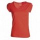 t-shirt discovery lady payper donna ampio scollo con manica corta jersey 135gr effetto fiammato