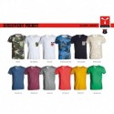 t-shirt discovery pocket payper uomo a girocollo con manica corta e taschino jersey 135gr effetto fiammato