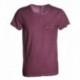 t-shirt discovery pocket payper uomo a girocollo con manica corta e taschino jersey 135gr effetto fiammato