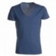 t-shirt illegal payper uomo con collo a v e manica corta jersey 135gr effetto fiammato