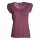 t-shirt discovery pocket lady payper donna a girocollo con manica corta e taschino jersey 135gr effetto fiammato