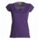 t-shirt wild lady payper donna con collo a v, manica corta e taschino jersey 135gr effetto fiammato