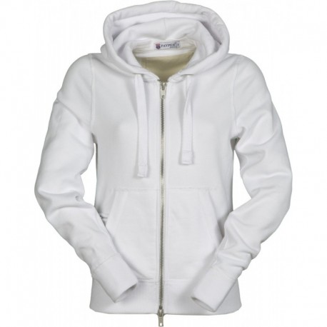 Felpa london LADY PAYPER donna doppio cursore SBS full zip con cappuccio garzata 320gr