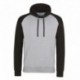 AWDIS JH009 FELPA CON CAPPUCCIO BASEBALL HOODIE 80%POLIESTERE 20%COTONE MANICHE LUNGHE UOMO PASSANTE PER CUFFIE