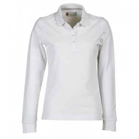 Polo FLORENCE LADY PAYPER donna con chiusura a bottoni e manica lunga piquet 210gr 100% cotone