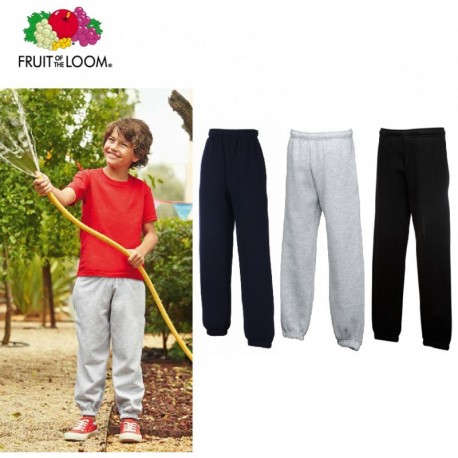 FRUIT PANTALONE FELPATO BAMBINO FR640250 FELPA KIDS CON TASCHE TUTA elastico  alle caviglie - Chico Bonito Shop