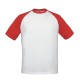 T-Shirt B&C Uomo BCTU020 Unisex BC BASE-BALL 100% COTONE.185G.M/C.