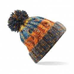 Cappello BEECHFIELD B486 U Unisex Corkscrew Pom Pom Beanie 100% acrilico