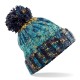 Cappello BEECHFIELD B486 U Unisex Corkscrew Pom Pom Beanie 100% acrilico