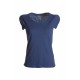 t-shirt discovery lady payper donna ampio scollo con manica corta jersey 135gr effetto fiammato