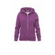 Felpa london LADY PAYPER donna doppio cursore SBS full zip con cappuccio garzata 320gr