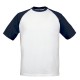 T-Shirt B&C Uomo BCTU020 Unisex BC BASE-BALL 100% COTONE.185G.M/C.