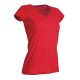 T-SHIRT STEDMAN ST9130 MEGAN COTONE FIAMMATO SCOLLO A V DONNA MANICA CORTA MODA