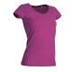 T-SHIRT STEDMAN ST9130 MEGAN COTONE FIAMMATO SCOLLO A V DONNA MANICA CORTA MODA