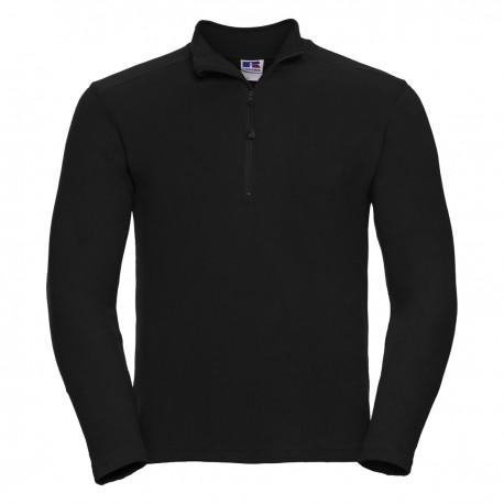 POLO MICROPILE UOMO RUSSELL MEZZA ZIP JE881M 100%POL. ANTIP