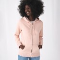 Felpa B&C BCWW36B Donna ORG ZIPPED HOOD W 80%C 20%P Manica lunga,Setin