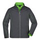 Soft shell JAMES & NICHOLSON JN1122 Uomo M Zip-Off SoftshellJacket100%P Senza maniche