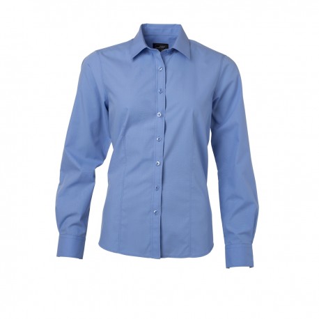 Camicia JAMES & NICHOLSON JN677 Donna W Shirt LS Poplin 65%P 35%C Manica lunga