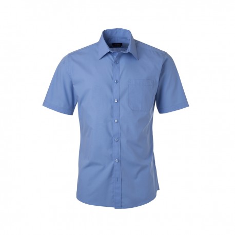 Camicia JAMES & NICHOLSON JN680 Uomo M Shirt SS Popline 65%P 35%C Manica corta