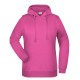 Felpa JAMES & NICHOLSON JN795 Donna Basic Hoody Lady 80%C 20%P Manica lunga,Setin