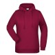 Felpa JAMES & NICHOLSON JN795 Donna Basic Hoody Lady 80%C 20%P Manica lunga,Setin