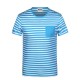 T-Shirt JAMES & NICHOLSON JN8028 Uomo Men's T-Shirt Striped 100%OCS Manica corta,Setin