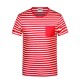 T-Shirt JAMES & NICHOLSON JN8028 Uomo Men's T-Shirt Striped 100%OCS Manica corta,Setin