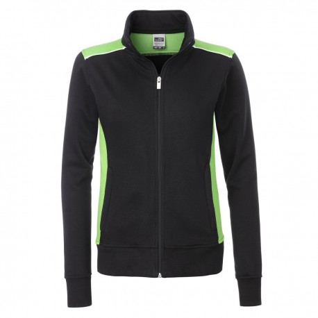 Felpa JAMES & NICHOLSON JN869 Donna W Workwear SweatJacket70%C30%P Manica lunga,Setin