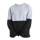 Felpa AWDIS JUST HOODS JH038 Uomo Clour Block Sweat80%C20%P Manica lunga,Setin