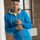 Felpa AWDIS JUST HOODS JH053 Unisex VARSITY ZOODIE 80%C. 20%P. Manica lunga,Setin