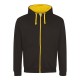 Felpa AWDIS JUST HOODS JH053 Unisex VARSITY ZOODIE 80%C. 20%P. Manica lunga,Setin