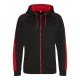 Felpa AWDIS JUST HOODS JH066 Uomo Sports Polyester Zoodie 100%P Manica lunga,Raglan