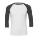 T-Shirt BELLA+CANVAS BE3200 Unisex,Uomo,Donna UNISEX 3/4 BASEBALL 52%C 48%P Manica 3/4,Raglan