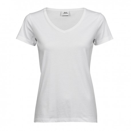 T-Shirt TEE JAYS TJ5005 Donna WOMEN LUXURY V-NECK TEE 100%C Manica corta,Setin