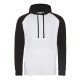 AWDIS JH009 FELPA CON CAPPUCCIO BASEBALL HOODIE 80%POLIESTERE 20%COTONE MANICHE LUNGHE UOMO PASSANTE PER CUFFIE