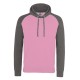 AWDIS JH009 FELPA CON CAPPUCCIO BASEBALL HOODIE 80%POLIESTERE 20%COTONE MANICHE LUNGHE UOMO PASSANTE PER CUFFIE