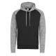 AWDIS JH009 FELPA CON CAPPUCCIO BASEBALL HOODIE 80%POLIESTERE 20%COTONE MANICHE LUNGHE UOMO PASSANTE PER CUFFIE