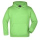 Felpa JAMES & NICHOLSON JN047K Bambino JR HOODED SWEAT 80%C 20%P J&N Manica lunga,Setin