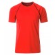 T-Shirt JAMES & NICHOLSON JN496 Uomo Men's Sport T-Shirt 100%P Manica corta,Raglan