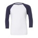 T-Shirt BELLA+CANVAS BE3200 Unisex,Uomo,Donna UNISEX 3/4 BASEBALL 52%C 48%P Manica 3/4,Raglan