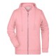 Felpa JAMES & NICHOLSON JN8025 Donna Ladies' Zip Hoody 85%OCS 15%P Manica lunga,Setin