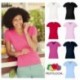 T-SHIRT ADERENTE DONNA SCOLLO A V FRUIT OF THE LOOM TUTTI I COLORI MAGLIA FR613820 LADY FIT SAGOMATA 