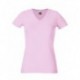 T-SHIRT ADERENTE DONNA SCOLLO A V FRUIT OF THE LOOM TUTTI I COLORI MAGLIA FR613820 LADY FIT SAGOMATA 