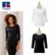 T-SHIRT DONNA MANICA 3/4 ELASTICIZZATA JE992F RUSSELL