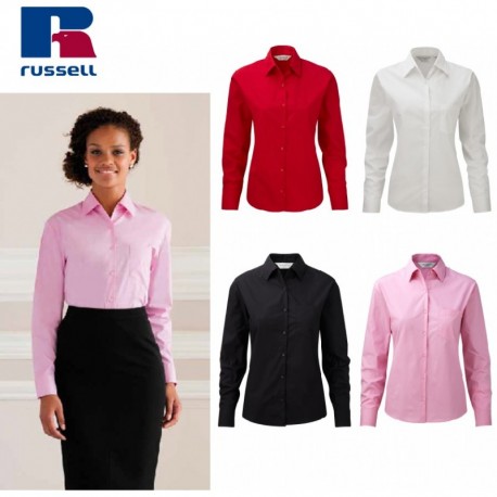 Camicia Donna elegante colletto semiaperto Manica 3/4 Russell JE946F –  Bybrand Roma